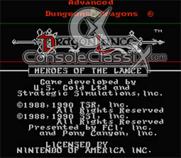 Heroes of the Lance NES Screenshot 1