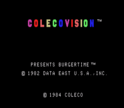 Burger Time Colecovision Screenshot Screenshot 1