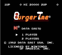 Burger Time NES Screenshot Screenshot 1