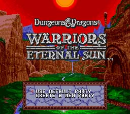 D&D: Warriors of the Eternal Sun Genesis Screenshot Screenshot 1