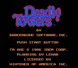 Deadly Towers NES Screenshot 1