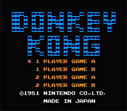 Donkey Kong NES Screenshot Screenshot 1