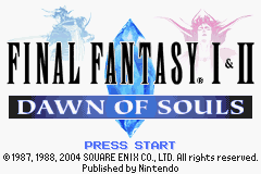 Final Fantasy 1 & 2: Dawn of Souls GBA Screenshot Screenshot 1
