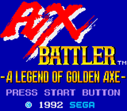 Golden Axe: Ax Battler A Legend of Golden Axe Gamegear Screenshot Screenshot 1