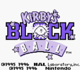 Kirby's Block Ball Gameboy Screenshot Screenshot 1