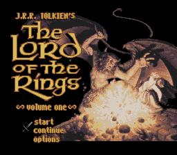 Lord of the Rings Volume 1, The SNES Screenshot Screenshot 1