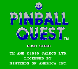 Pinball Quest NES Screenshot Screenshot 1