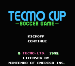 Tecmo Cup Soccer Game NES Screenshot Screenshot 1
