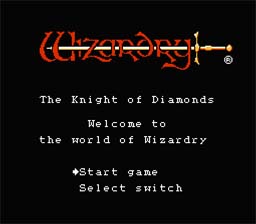 Wizardry: Knight Of Diamonds NES Screenshot Screenshot 1